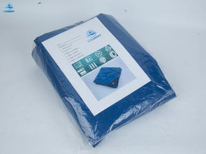 Lona recubierta de PVC azul oscuro, 5 x 7 metros, paquete de 2