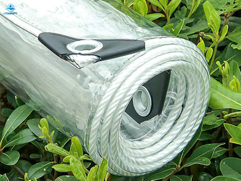 Lona transparente de PVC resistente al agua resistente