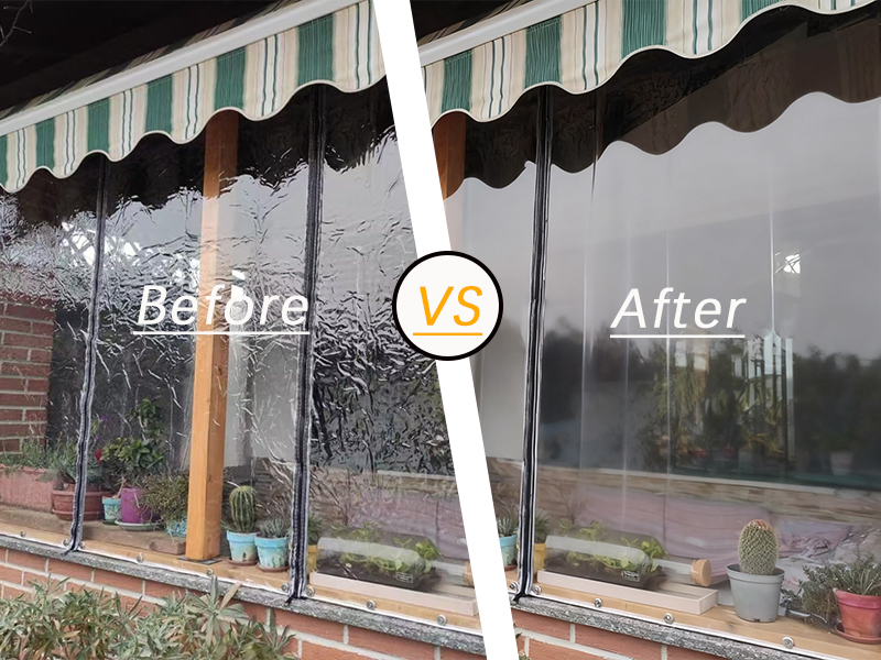 ¿Cómo eliminar las arrugas de la cubierta de lona transparente de PVC?