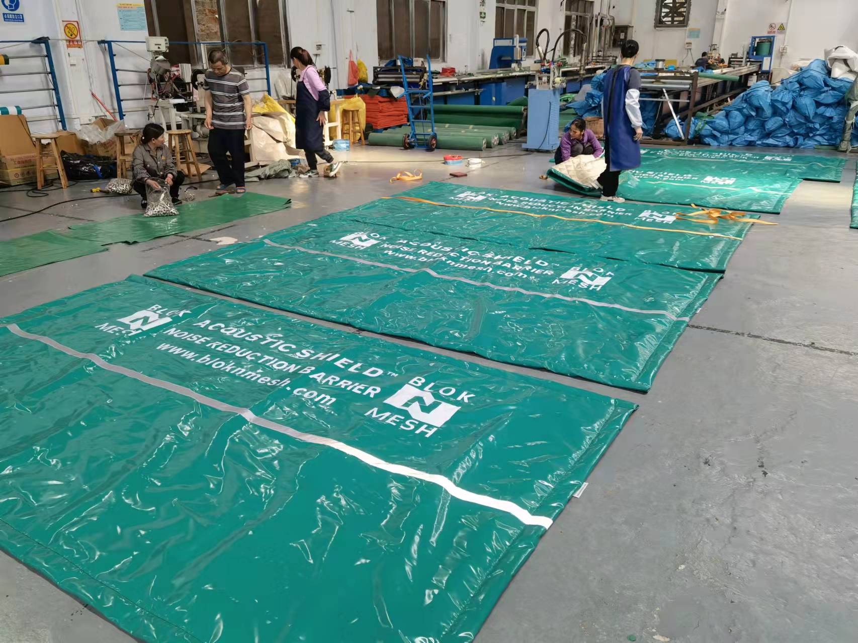 barrera ac&uacute;stica al aire libre, barreras de sonido de construcci&oacute;n temporal, cortina insonorizada, barrera de sonido, mantas de sonido para la construcci&oacute;n