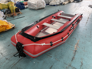 Barco de rescate inflable del piso de aluminio para misiones de servicio pesado