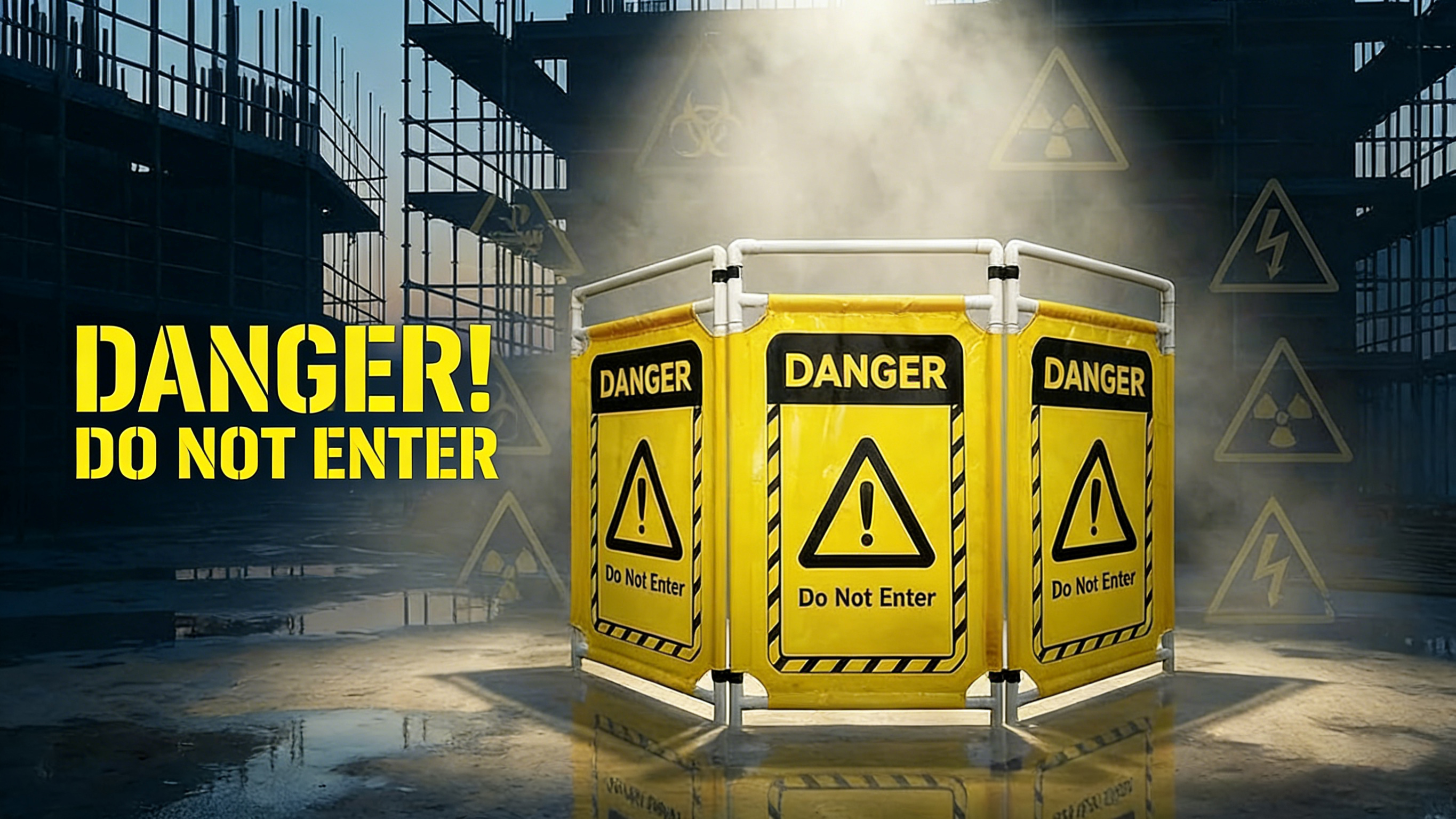 Valla de tr&aacute;fico con s&iacute;mbolo de precauci&oacute;n,Valla de tr&aacute;fico de barricada,Barricada de seguridad de 3 paneles,Puerta de obst&aacute;culos m&oacute;vil,Control de multitudes con s&iacute;mbolo de precauci&oacute;n plegable