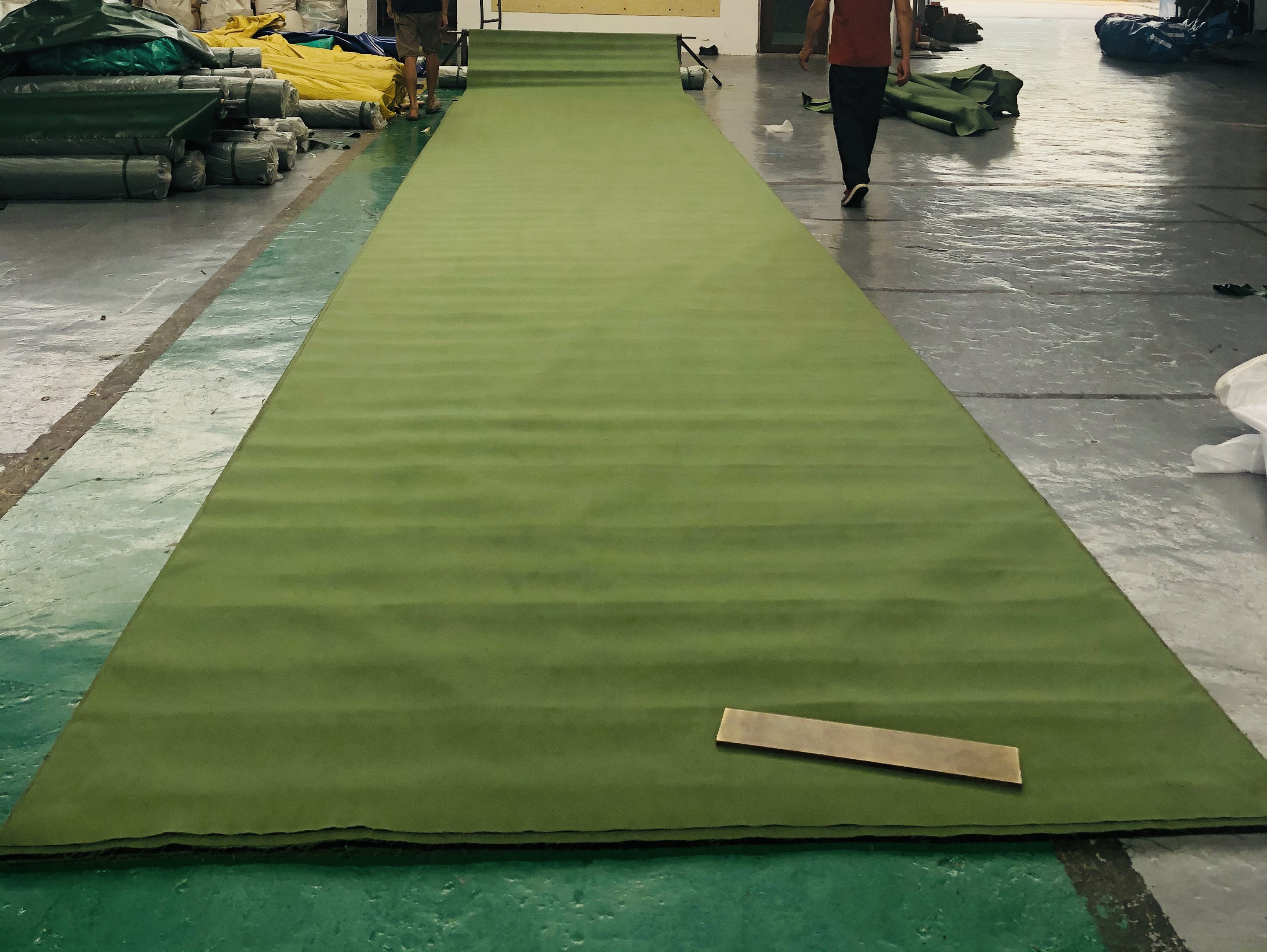 Estera de lona utilizada para exportar