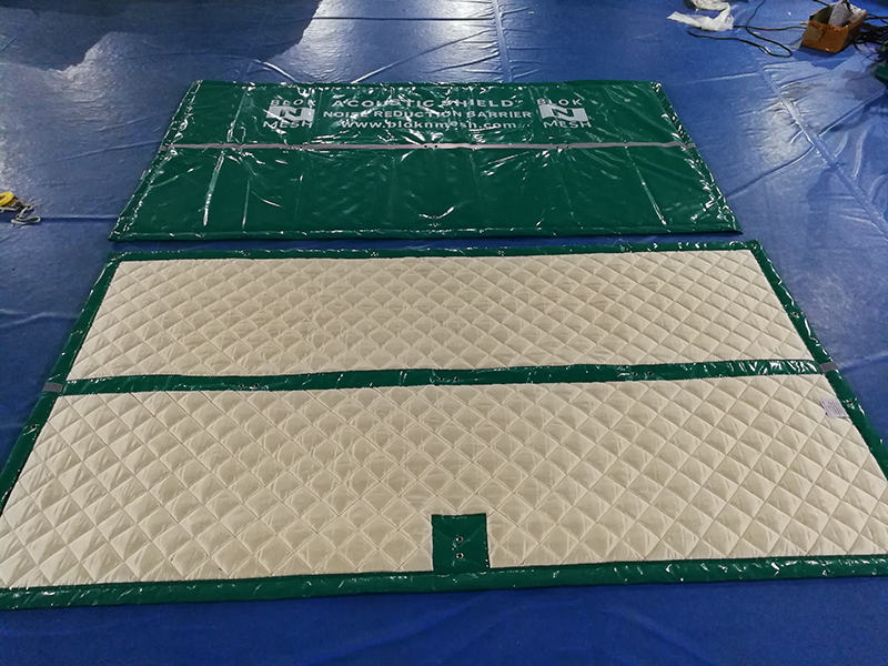 barrera ac&uacute;stica al aire libre, barreras de sonido de construcci&oacute;n temporal, cortina insonorizada, barrera de sonido, mantas de sonido para la construcci&oacute;n