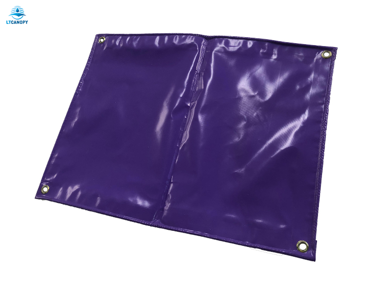 Lona de malla recubierta impermeable de PVC púrpura