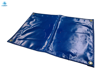 Lona de malla recubierta de PVC azul marino al por mayor