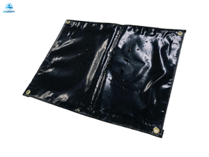 Lona de malla recubierta de PVC negro para cubierta de piscina