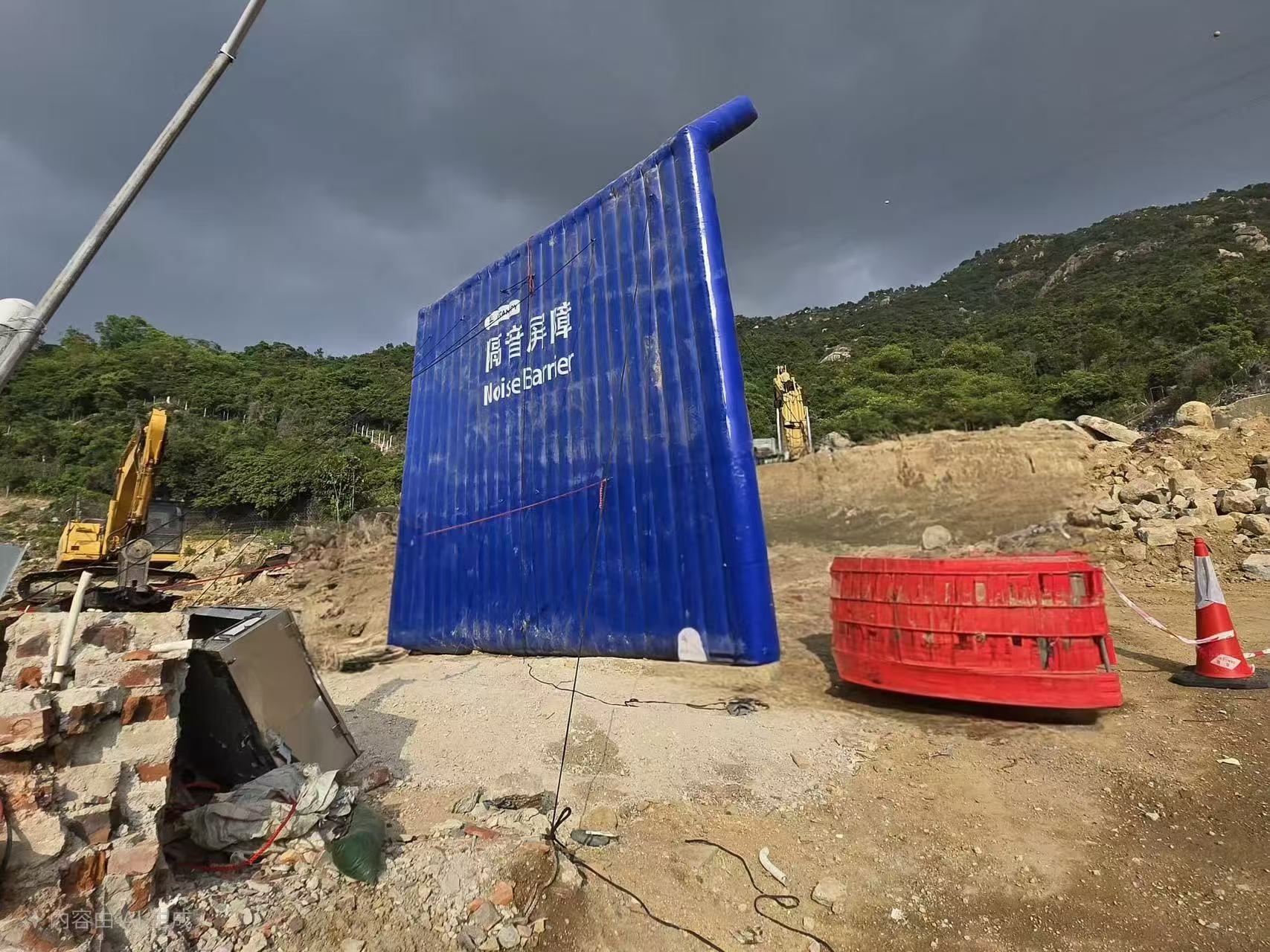 Muro de barrera de ruido inflable de ventas calientes para el sitio de construcción