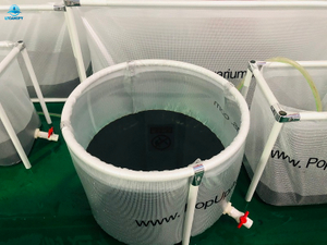 Tanque de acuicultura Biofloc de PVC transparente de 120 litros