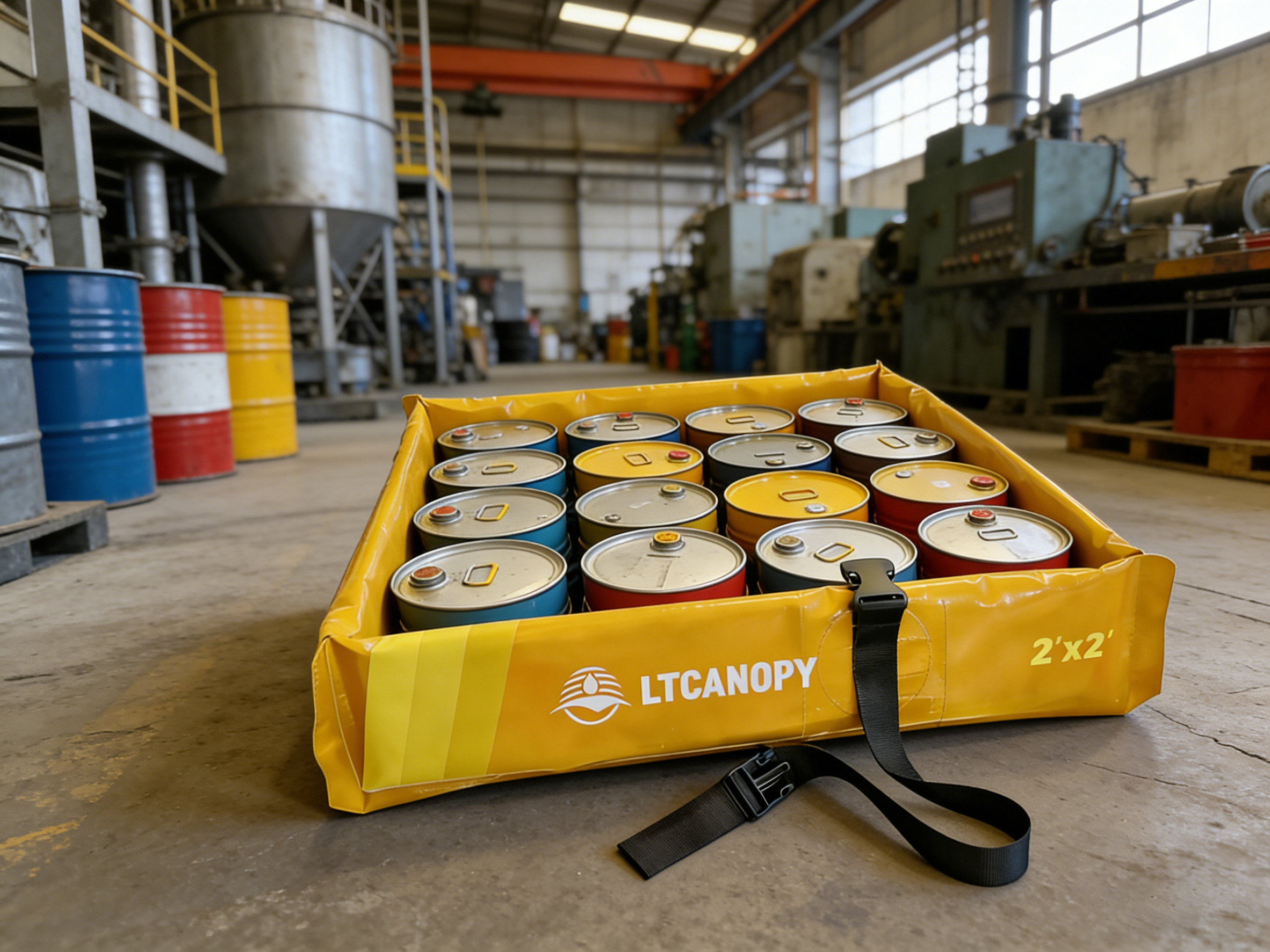 Berma plegable de contenci&oacute;n de derrames de estanque de patos, contenci&oacute;n secundaria, tanques delimitados, tanque de contenci&oacute;n de aceite, tanque de contenci&oacute;n de derrames