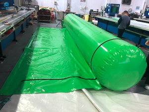 Tubo de barrera inflable verde para casa