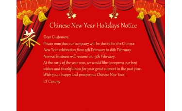 Aviso de vacaciones de año nuevo chino