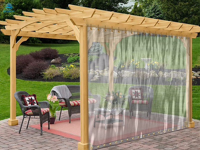Cortinas de lona transparente para exteriores, resistentes a la intemperie,  lonas impermeables resistentes, jardines, patios, plantas, paneles
