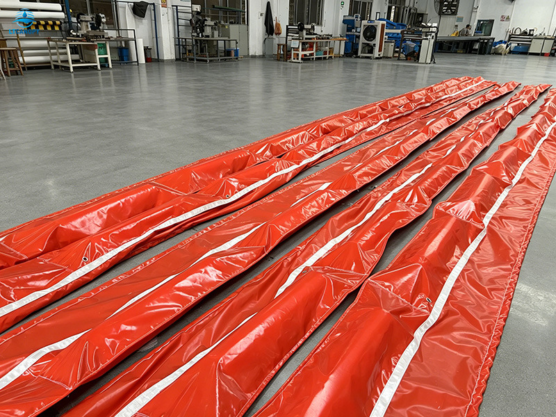 Estándar ASTM de pluma de cortina | Barrera de pluma de contención de aceite de PVC