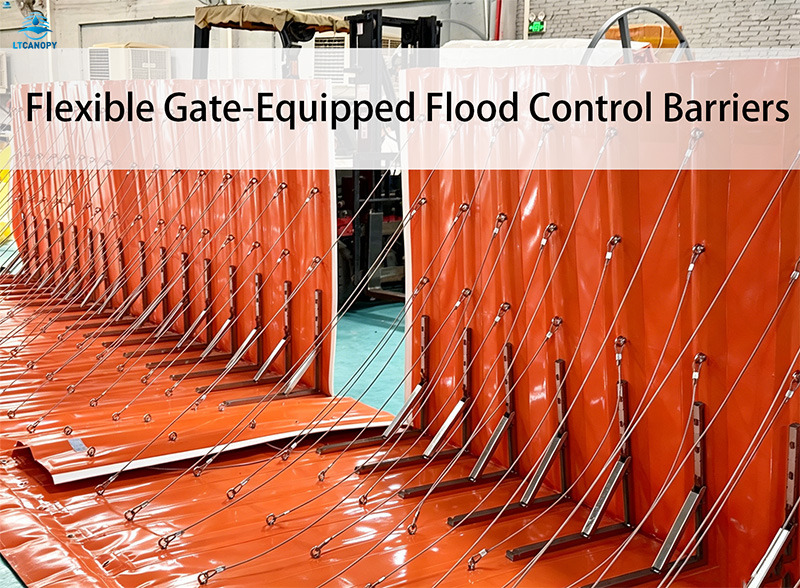 Barrera contra inundaciones estilo valla modular portátil para protección contra inundaciones