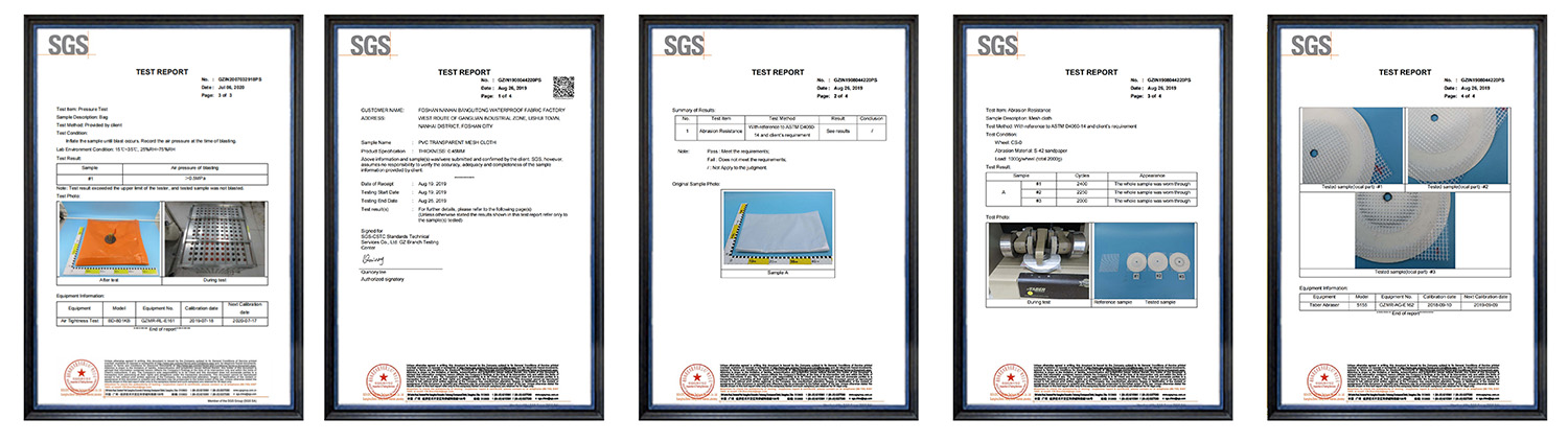 Documentos de prueba certificados de barrera contra inundaciones SGS