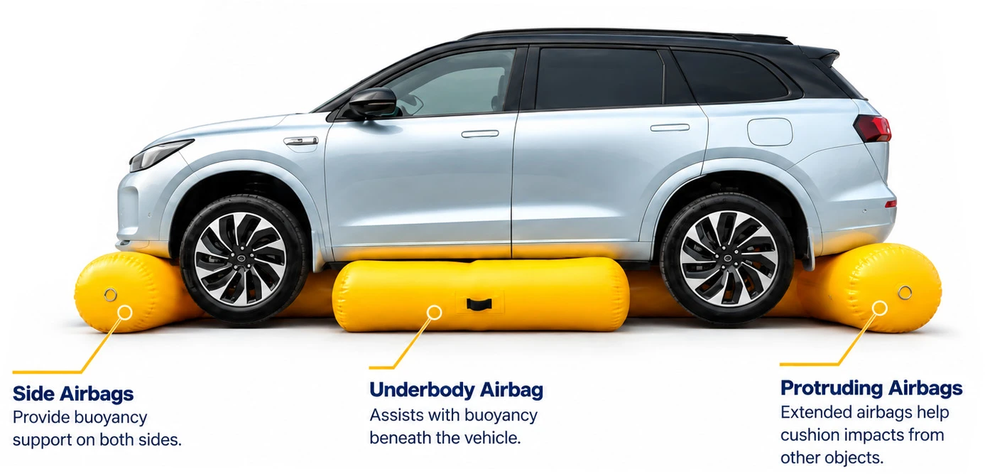 C&oacute;mo funciona el airbag de protecci&oacute;n contra inundaciones del autom&oacute;vil